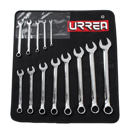 Urrea Full polished 6-point combination wrench set 6 pc 1200DH
